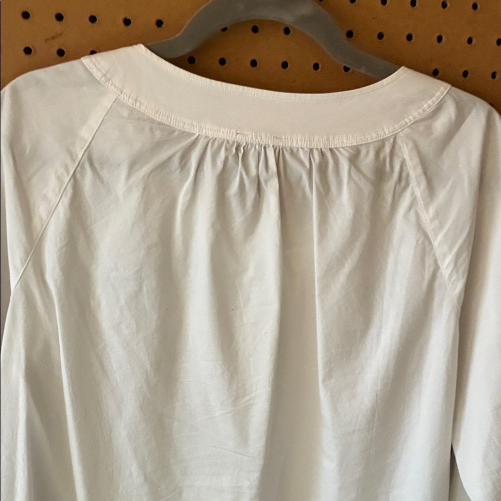 Talbots Cream Button-Front Top - Picture 4 of 6